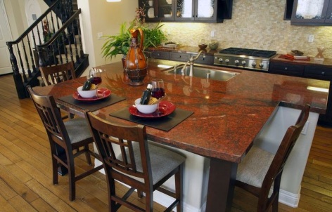 Ruby Red Granite Kitchen